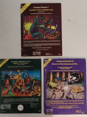 Vintage 1981 First Print Advanced Dungeons & Dragons TSR Adventure Module Books